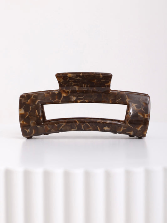 Cappuccino Claw – Haarklammer in Marmoroptik