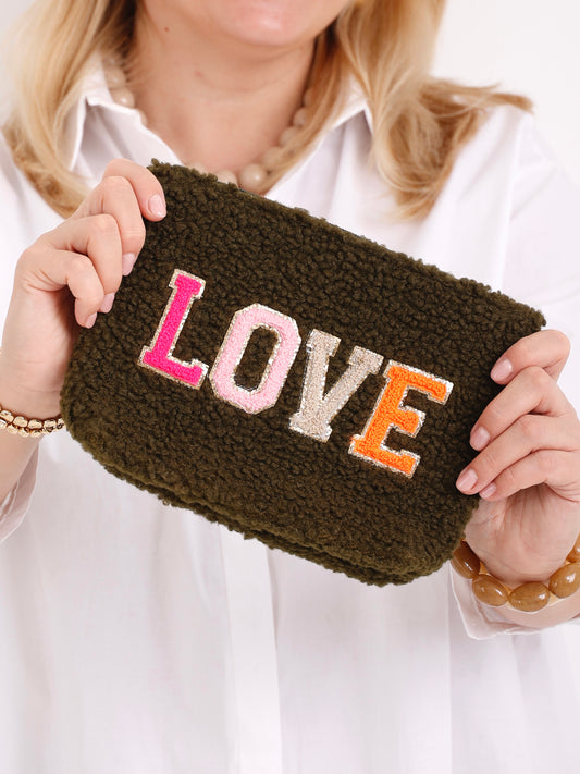 Teddy Love Bag – Kosmetiktasche aus Teddystoff