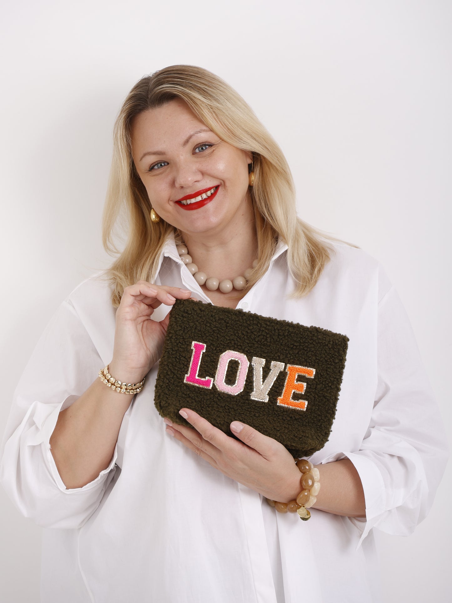 Teddy Love Bag – Kosmetiktasche aus Teddystoff