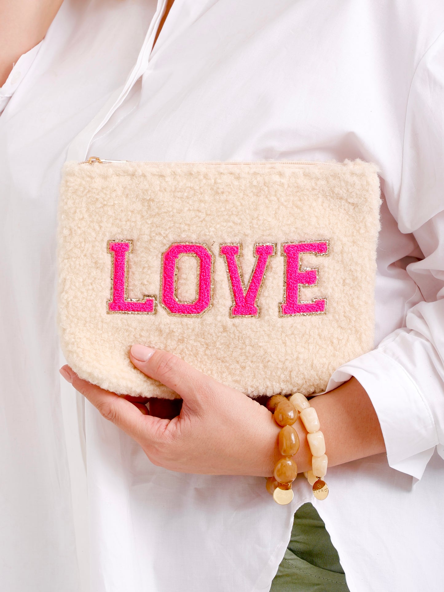 Cozy Love Bag – Kosmetiktasche aus Teddystoff