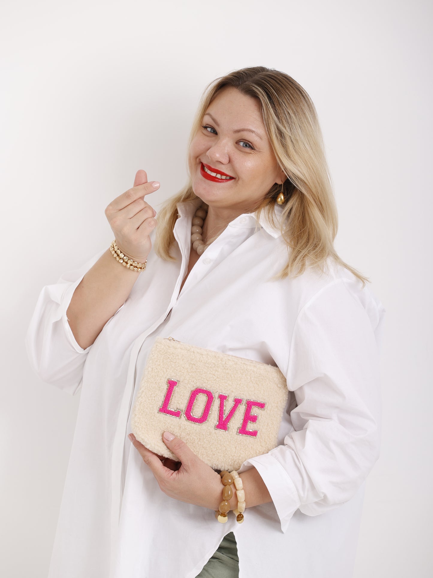 Cozy Love Bag – Kosmetiktasche aus Teddystoff