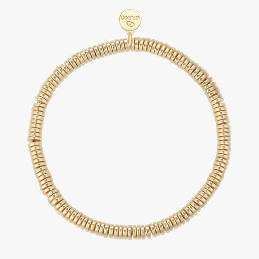 shine disc - Elastisches Armband aus Edelstahl