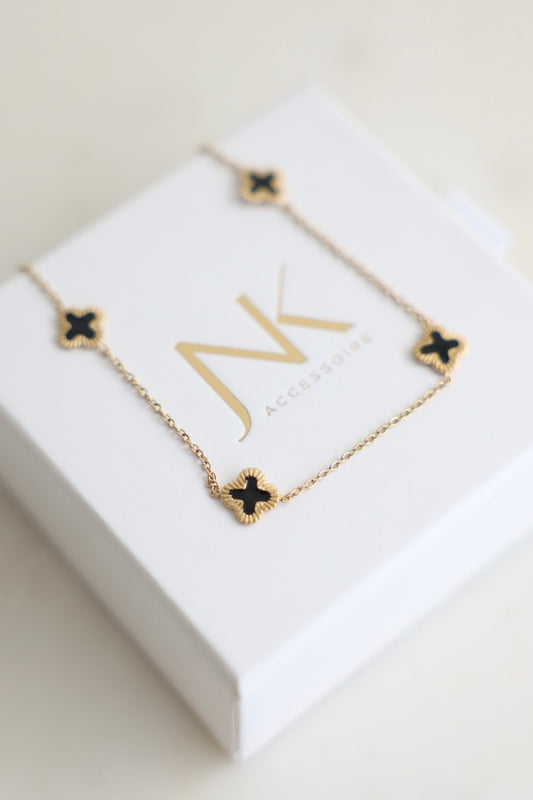 small ADRIANA - Edelstahlkette schwarz