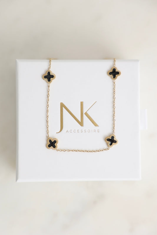 small ADRIANA - Edelstahlkette schwarz