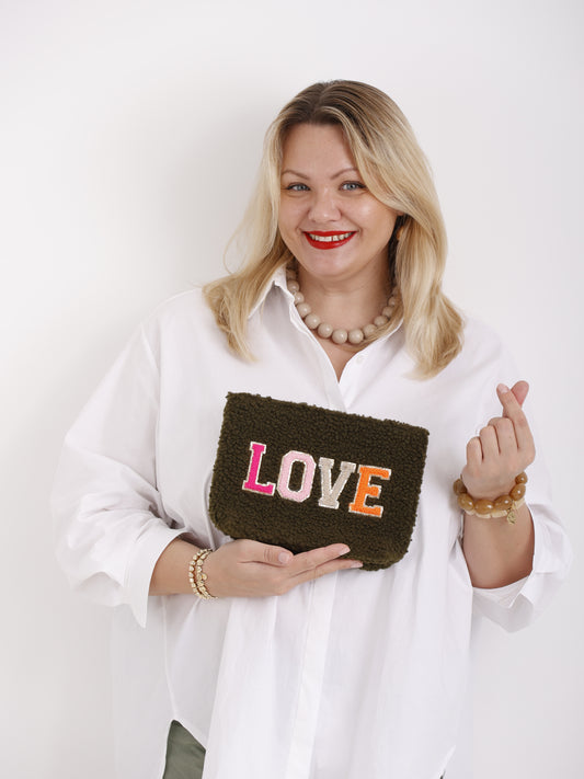 Teddy Love Bag – Kosmetiktasche aus Teddystoff
