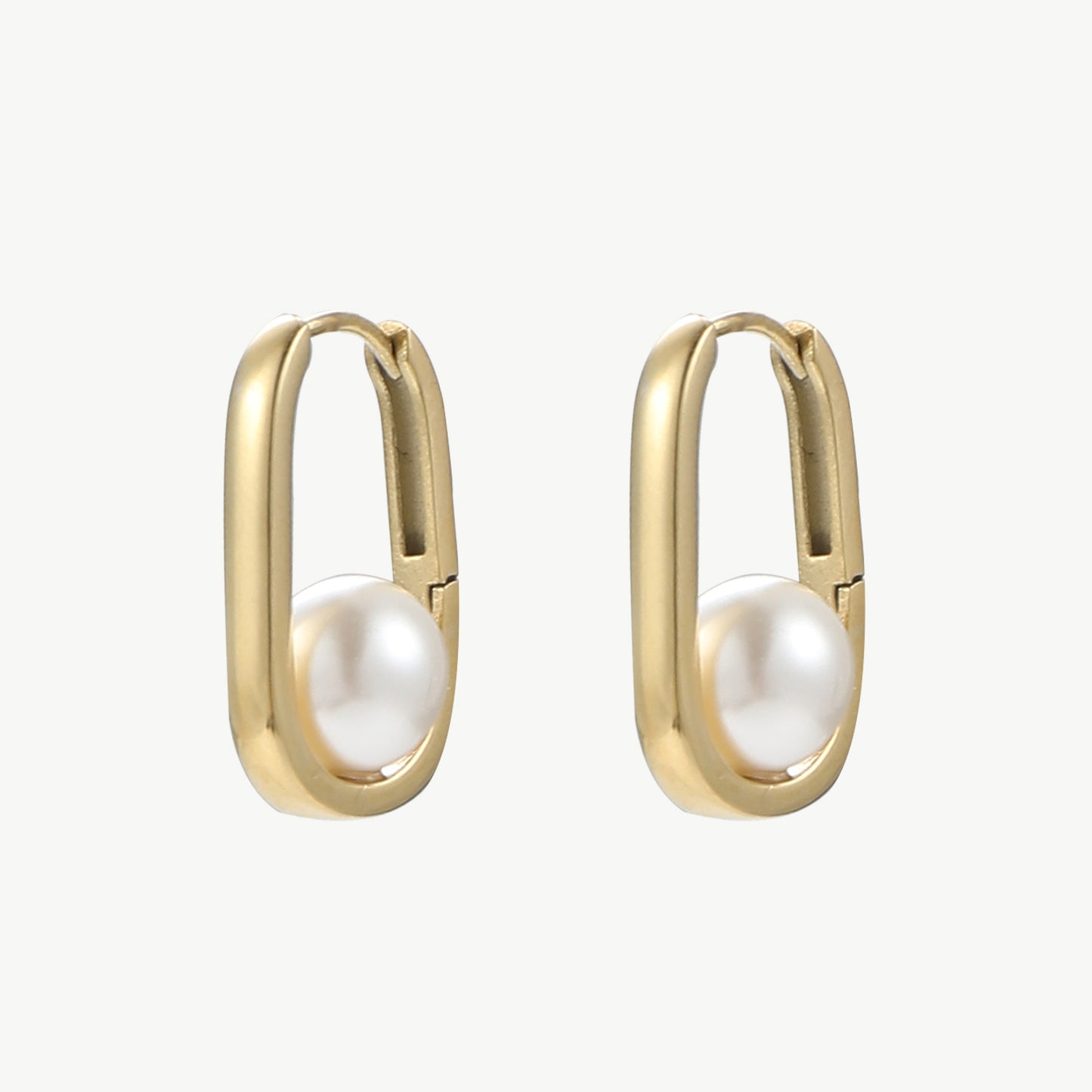 pearl in a swing - Edelstahlcreole mit Perle