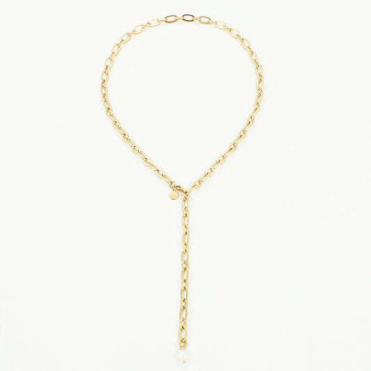 the one pearl - Edelstahlkette mit Perlen-Anhänger