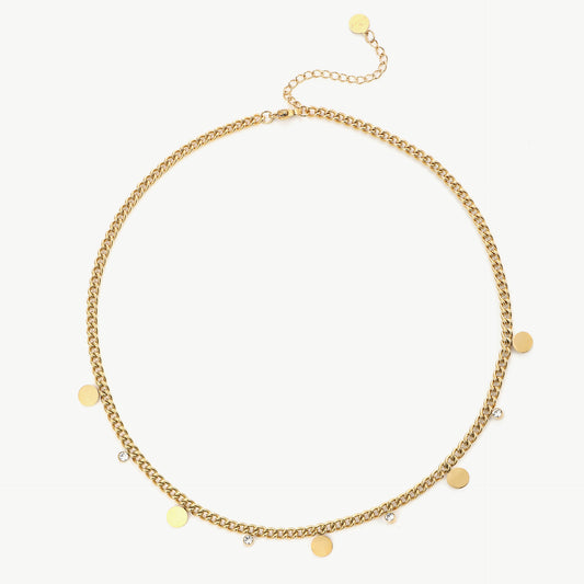 diamond dots - Edelstahlkette mit Zirkonia