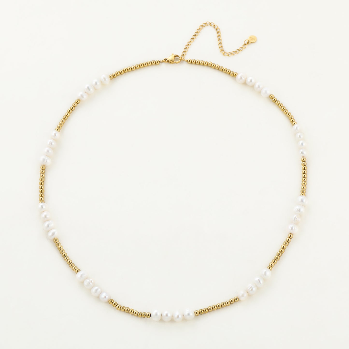 four pearls in a row - Edelstahlkette mit Perlen