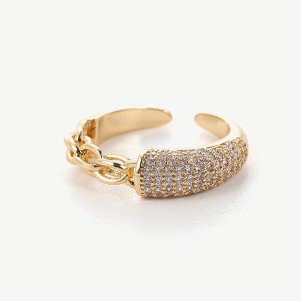 equatorial - offener Ring mit Zirkoniasteinen