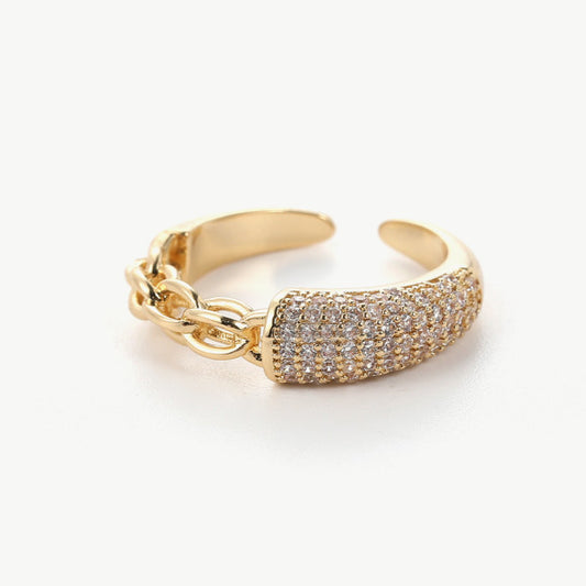 equatorial - offener Ring mit Zirkoniasteinen