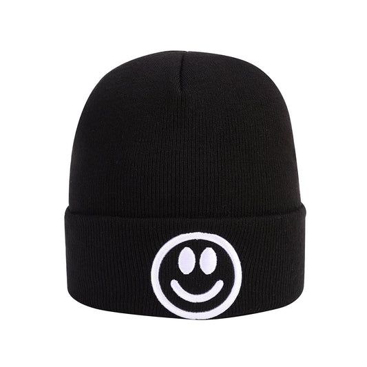 HAPPY - Strickmütze mit Smiley