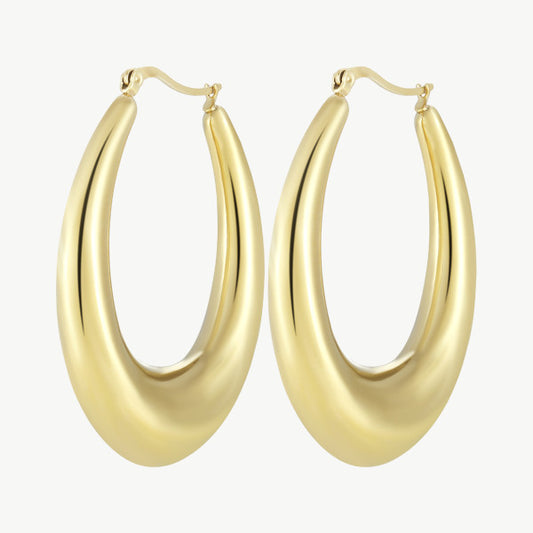 Luna Bold Hoops – Ovale Edelstahlcreolen