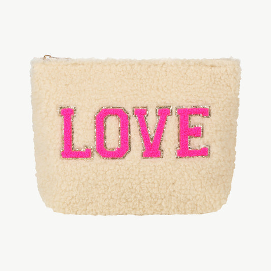 Cozy Love Bag – Kosmetiktasche aus Teddystoff