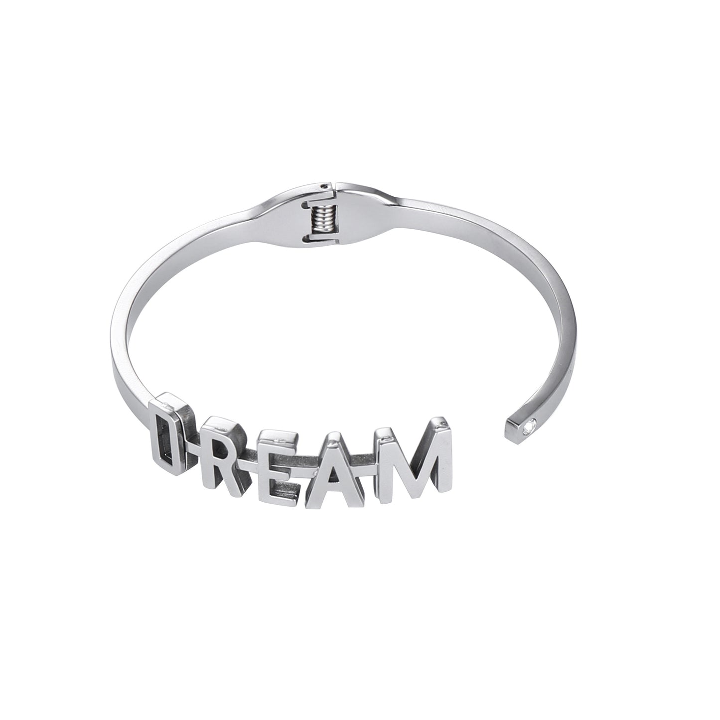 DREAM - Armspange aus Edelstahl mit Schriftzug