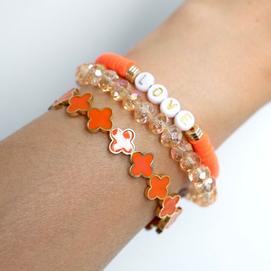 CONCETTA mini - Elastisches Kristallarmband beige