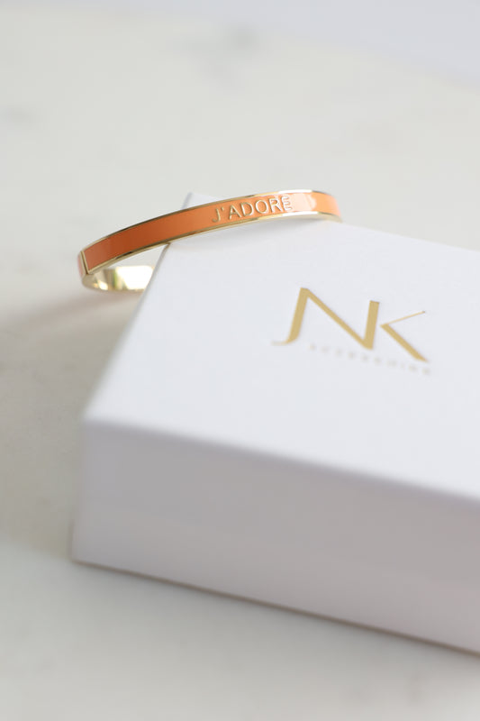 AURORA *jadore* - Edelstahlarmspange Orange