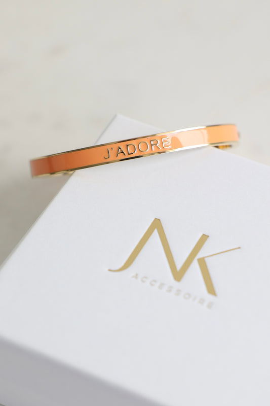 AURORA *jadore* - Edelstahlarmspange Orange