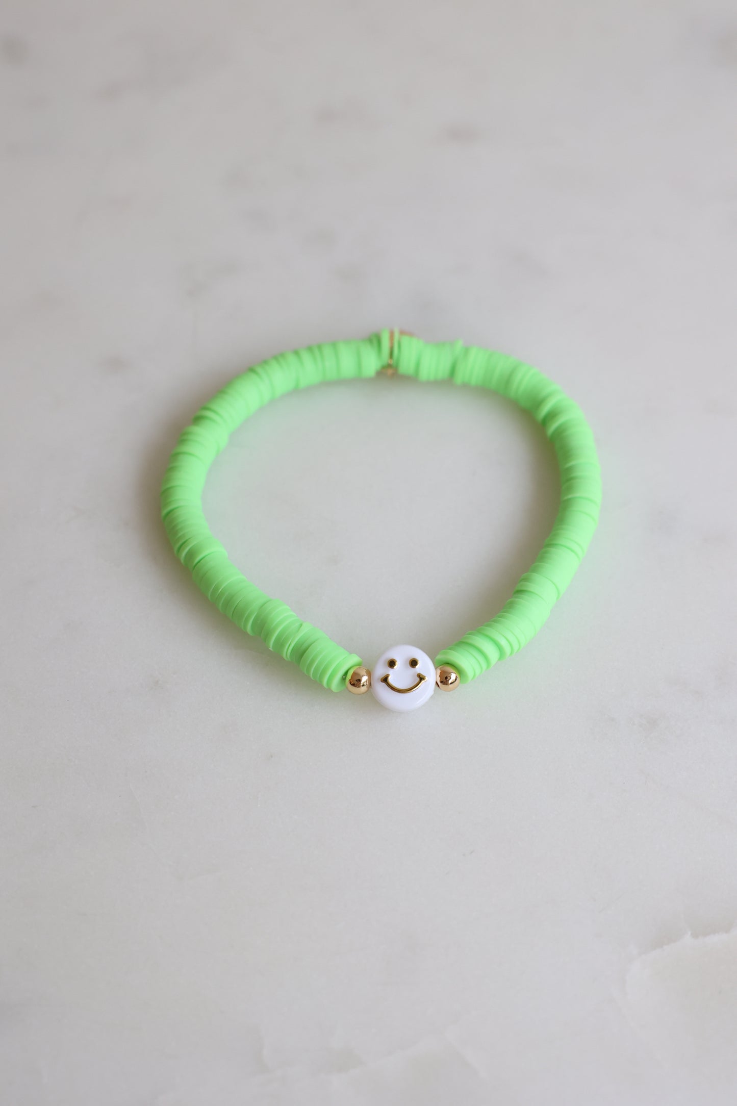 SMILE - elastisches Armband uni grün