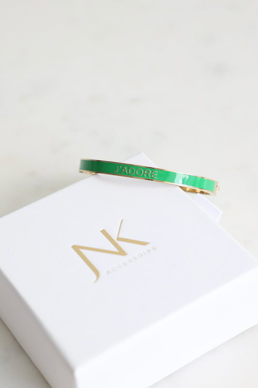 AURORA *jadore* - Edelstahlarmspange grün