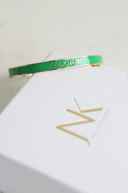 AURORA *jadore* - Edelstahlarmspange grün