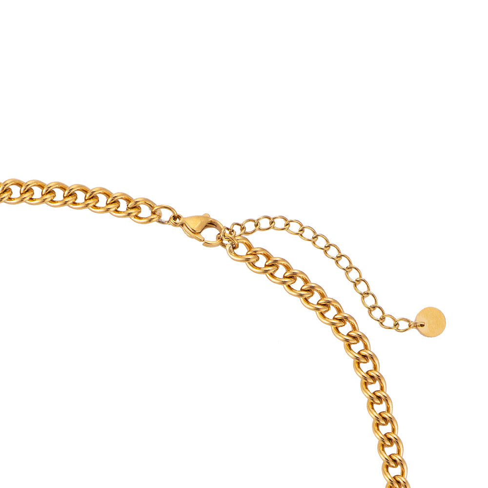 Simple Round - Edelstahlgliederkette in Gold