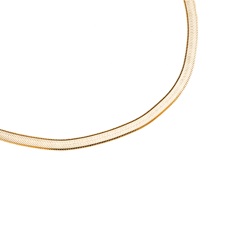 Wide Snake Skin - Edelstahl Halskette