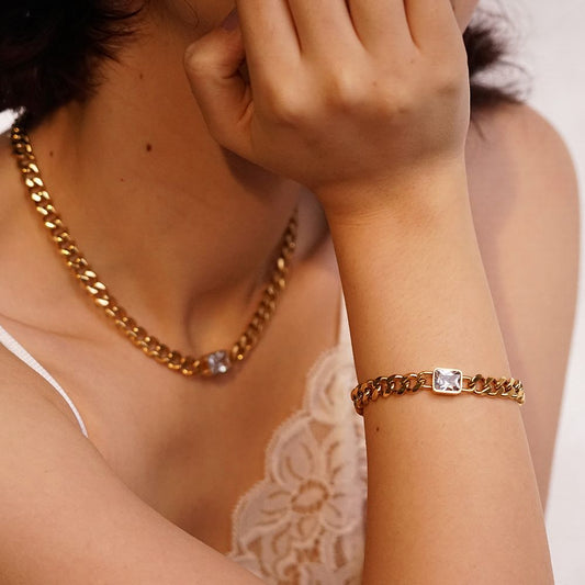 Huge CUBE - Edelstahl Armband