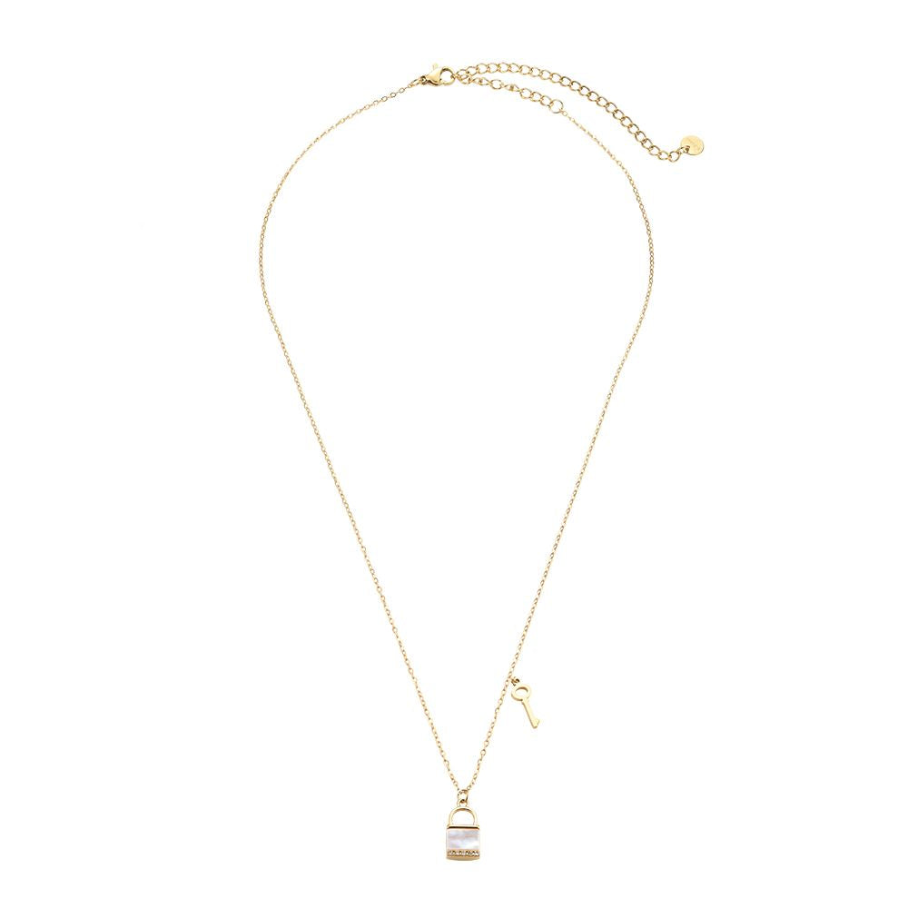 Pearly Fine Lock - Edelstahl Kette