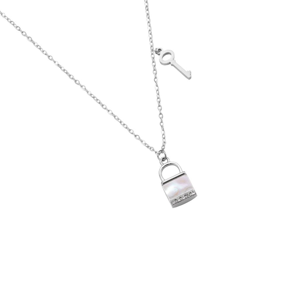 Pearly Fine Lock - Edelstahl Kette