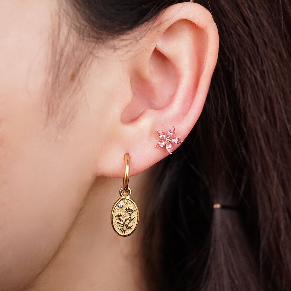 Classic Flower - Ohrstecker mit Zirkonia