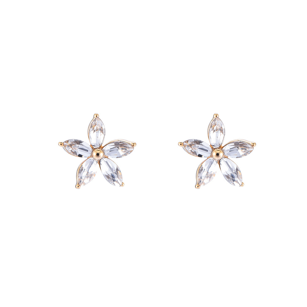 Classic Flower - Ohrstecker mit Zirkonia