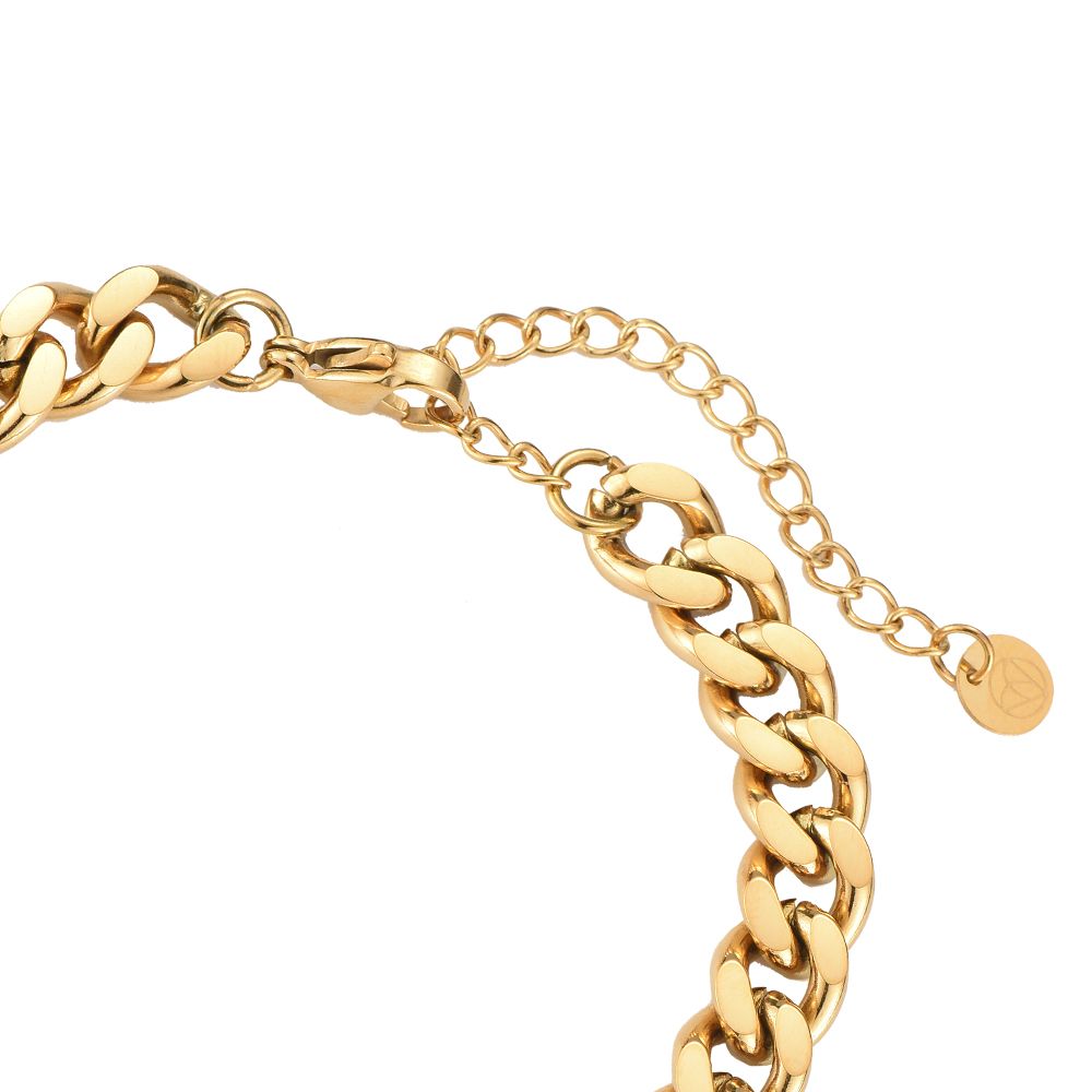 Fine Flat Chainlook - Edelstahl Armband