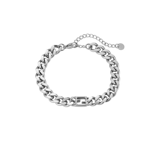 Fine Flat Chainlook - Edelstahl Armband