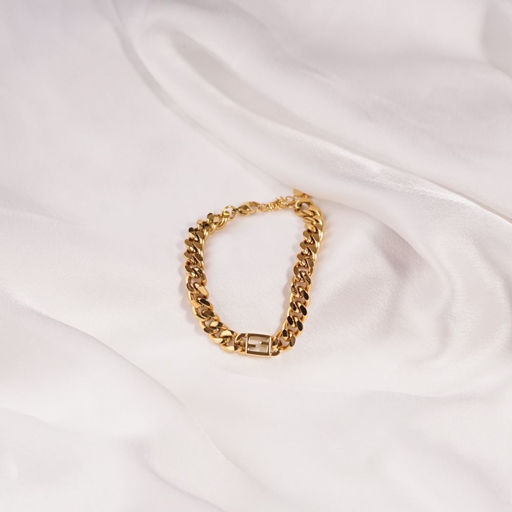 Fine Flat Chainlook - Edelstahl Armband