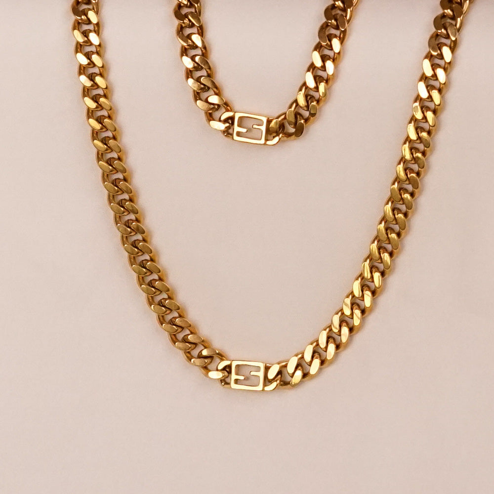 Fine Flat Chainlook - Edelstahl Armband