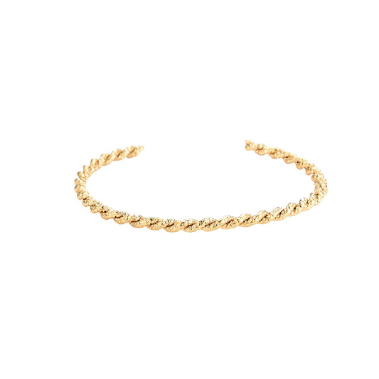 Rough Twist - Edelstahl Armreif