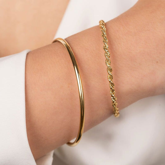 Rough Twist - Edelstahl Armreif