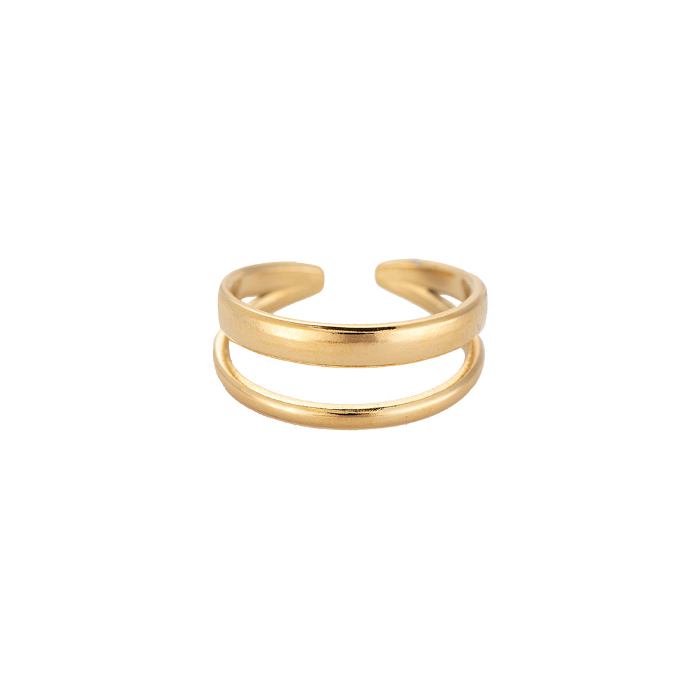 Simple Two Layered - Edelstahlring