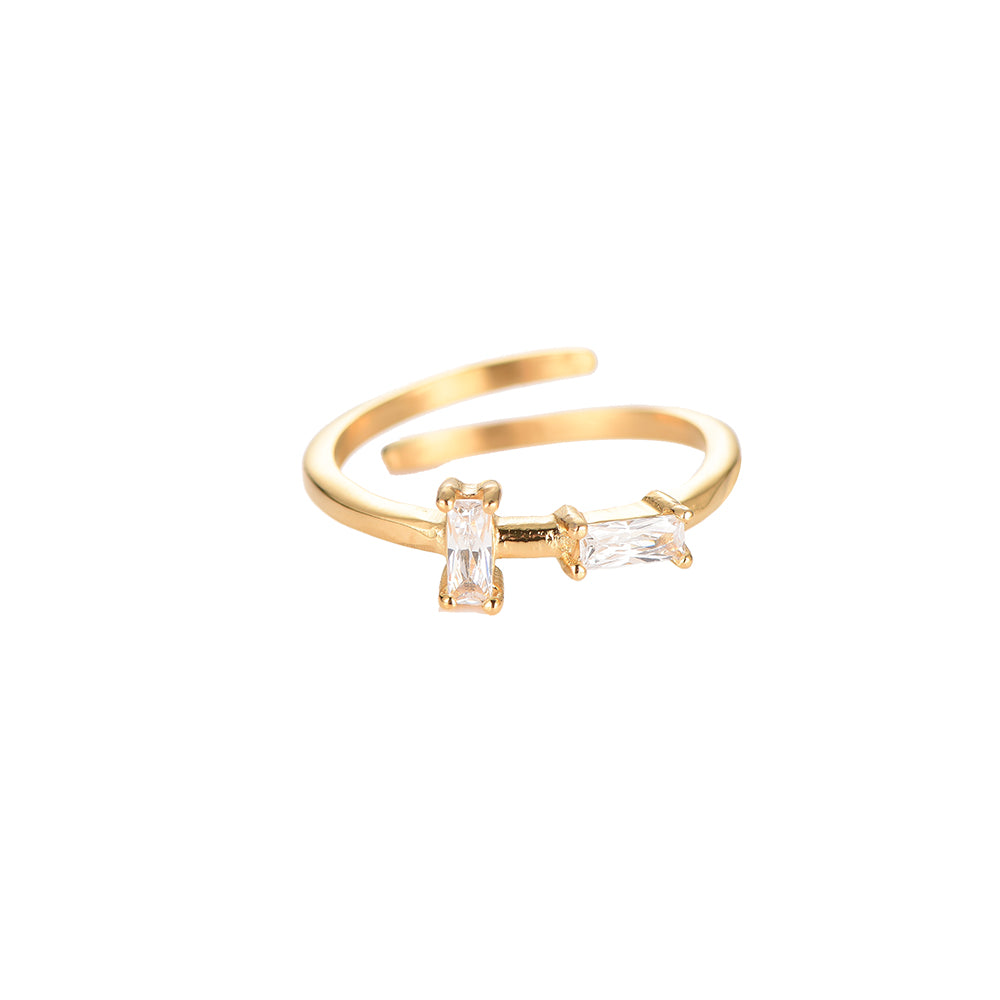 T Formation Diamonds - Edelstahlring