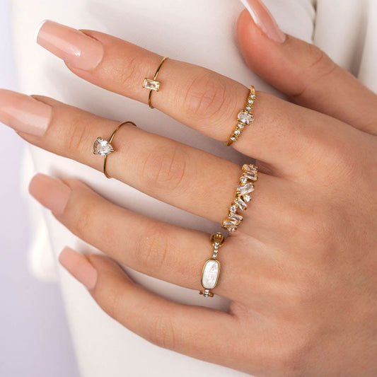 Frame Diamond - Edelstahlring mit Zirkonia