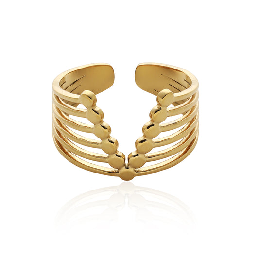 VALERIA - Offener Ring mit V-Öffnung