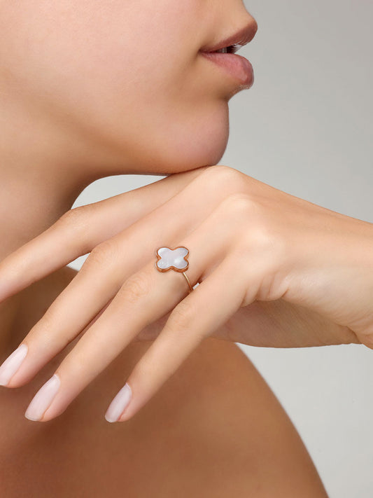 CLOVER - Offener Edelstahlring