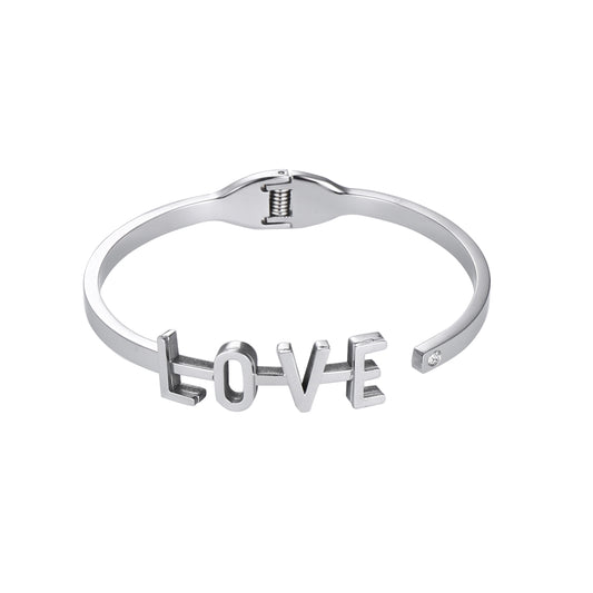 LOVE - Armspange aus Edelstahl mit Love-Schriftzug