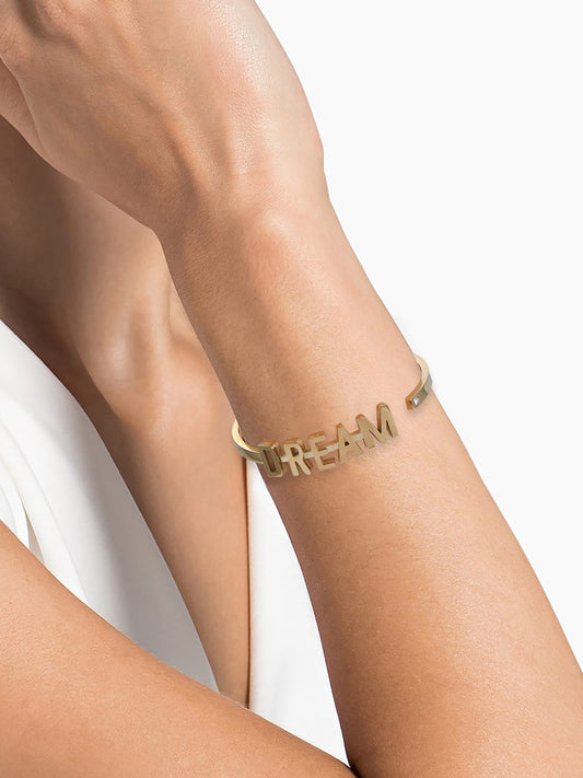 DREAM - Armspange aus Edelstahl mit Schriftzug