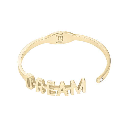 DREAM - Armspange aus Edelstahl mit Schriftzug
