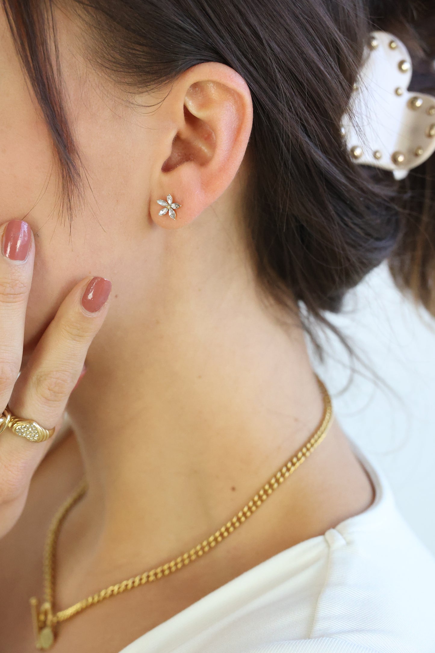 Classic Flower - Ohrstecker mit Zirkonia