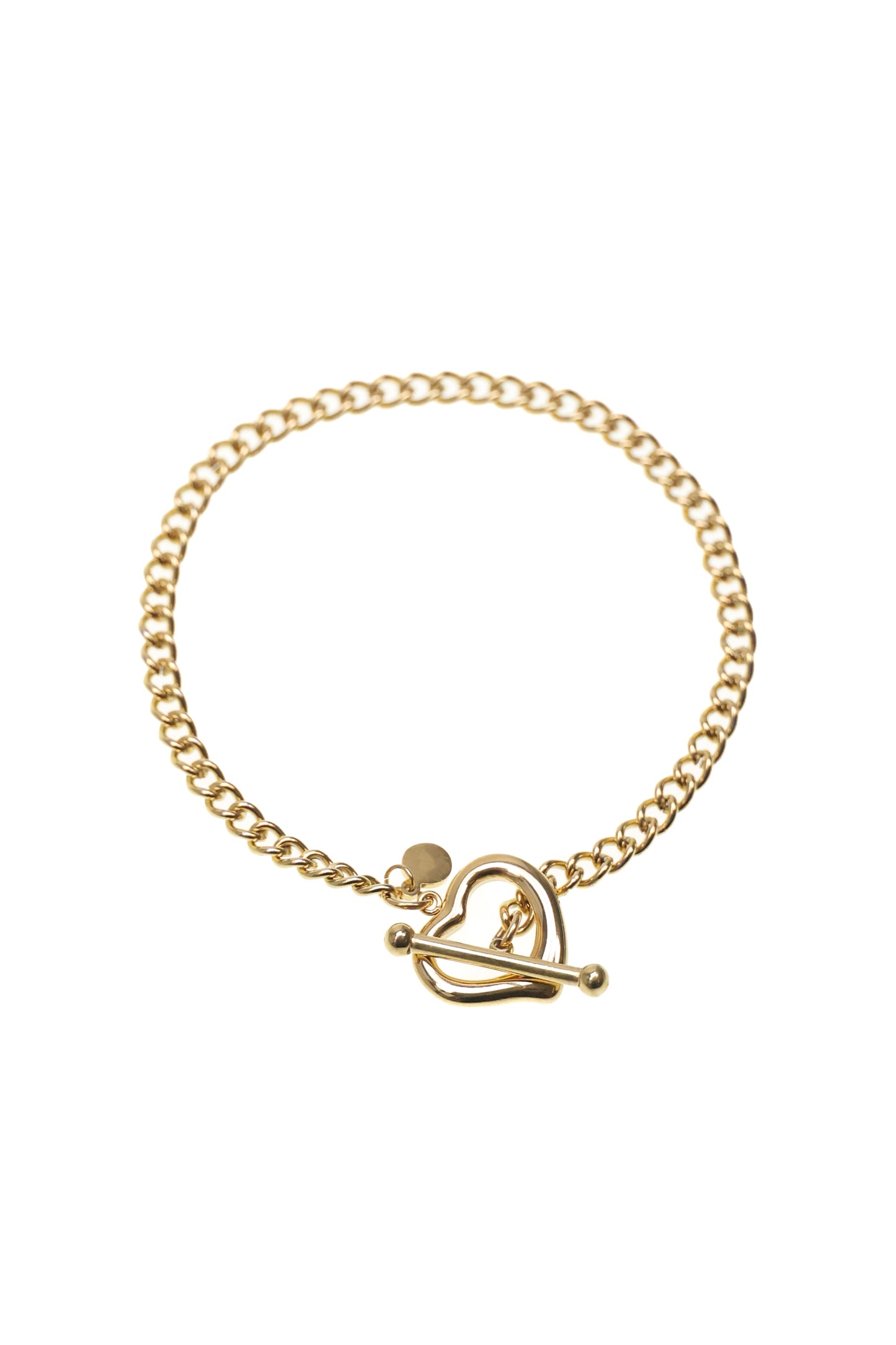 JULINA - Gliederarmband aus Edelstahl mit Herz
