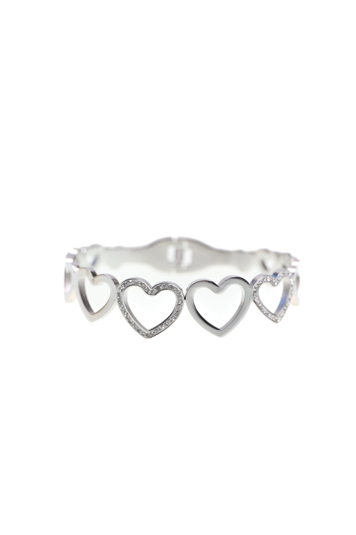 LOVELY - Armreif mit Zirkonia Herzen
