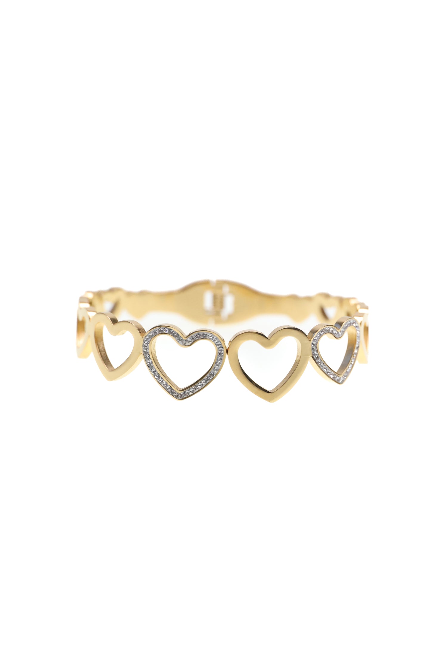 LOVELY - Armreif mit Zirkonia Herzen